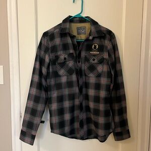 Hurley Black and Red Checkered Shirt